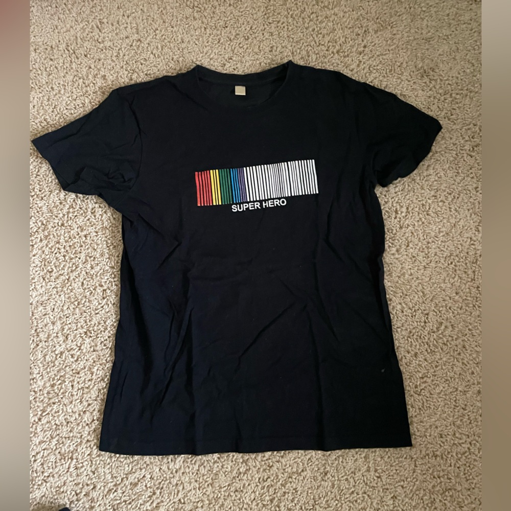 Black Super Hero Graphic T-Shirt